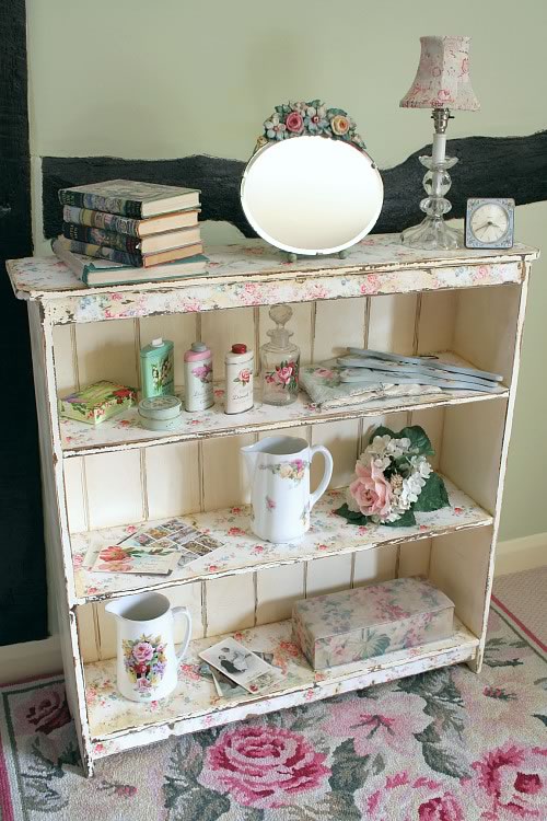 Floral bookcase